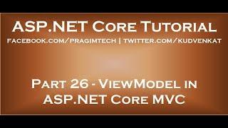 ViewModel in ASP NET Core MVC