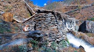 Watermill In Mountain Nepali Village || Hard Working People In Nepali Village ||@RURALLIFENEPAL