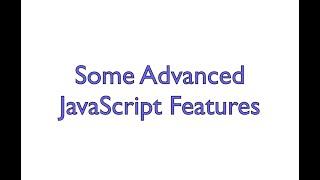 Advanced JavaScript