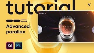 Adobe XD Advanced Animation Tutorial - Parallax. SpaceX redesign #2