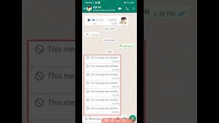 WhatsApp par delete message kaise dekhe || How to see delete WhatsApp msg #shorts #whatsapp #message