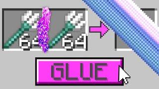 Minecraft But You can Glue Any Item...