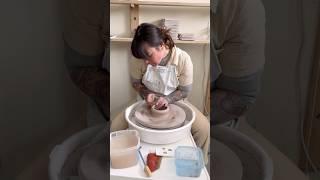 First day throwing in the new pottery studio. #potterywheel #clay #pottery #ceramics #potterystudio