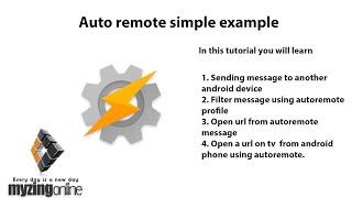 Autoremote simple example - Open a webpage from mobile on tv