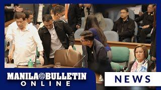 Former President Duterte arrives at the Senate Blue Ribbon Committee hearing