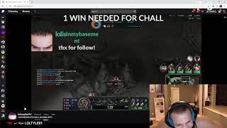 Tyler1 spectates a guy whose 1 win away from Challenger and needs to end the game in 3 mins