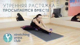 Утренняя растяжка. Просыпаемся вместе с Stretching Press Club | Полезная зарядка