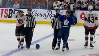 Line Change Gets Heated Between Rookie Nikita Grebenkin And Adam Gaudette