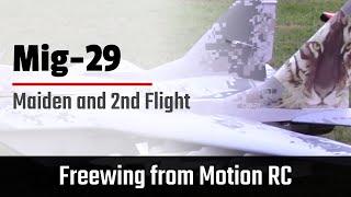 Freewing Mig-29 by Motion RC, Maiden & 2nd Flight