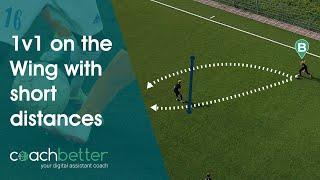 Winger drills   | 1v1 on the Wing with Short Distances | coachbetter