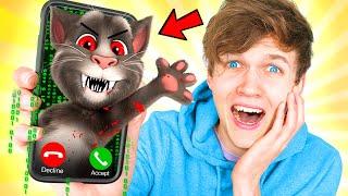 DON'T CALL TALKING TOM AT 3AM! (TALKING ANGELA PRANKS JUSTIN!!)