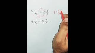 Fraction Addition #maths #fractiontricks #mathstricks