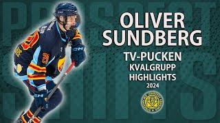 Oliver Sundberg | TV Pucken 2024 | Kvalgrupp Highlights | 2027 NHL Draft