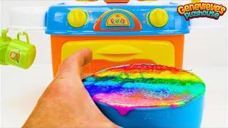 Toy Learning Video for Toddlers Learn Shapes, Colors, Food Names, Counting with a Birthday Cake!