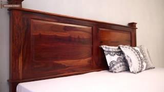 King Size Beds : Buy Kingsley Bed online in Mahogany Finish at Wooden Street