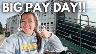 BIG PAY DAY! Loading out another load of cattle | Day in the life of a 27 year old farmer