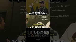 Reading a quote from Nip #shorts #indiehiphop #lofirap #westcoasthiphop #newhiphop