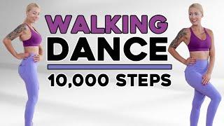 10000 STEPS IN 60 MIN - Walking Cardio Dance Workout to Burn Fat, Mood Booster, No Jumping