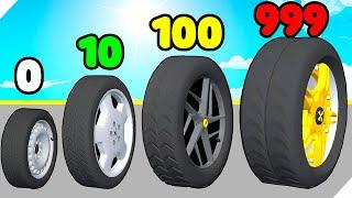 ЭВОЛЮЦИЯ РАЗМЕРА КОЛЕСА, МАКСИМАЛЬНЫЙ УРОВЕНЬ!  Level Up Wheel