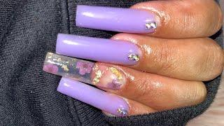 Makartt Purple Polygel Nails  | Summer Nails