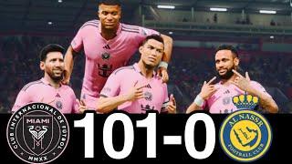 FIFA 25- MESSI RONALDO NEYMAR & MBAPPE | ALL STARS | AL NASSR 138-0 INTER MIAMI | UCL LIVE