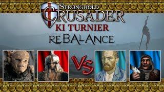 Schädelspalter   Rat der Putscher | Halbfinale 1 Teil 1 | Stronghold Crusader KI Turnier REBALANCE