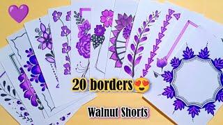 20 BEAUTIFUL BORDER DESIGNS/PROJECT WORK DESIGNS/A4 SHEET/FILE/FRONT PAGE DESIGN FOR SCHOOL PROJECTS