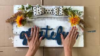 Easy DIY Pallet "Grateful" Sign