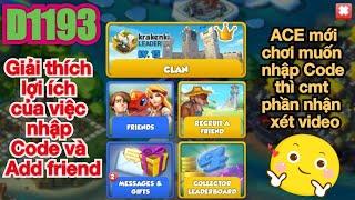 Dragon mania legends ngày 1193 Giải thích lợi ích của việc nhập Code và Add Friends