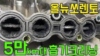 16년식 올뉴쏘렌토 디젤 흡기크리닝 (20km내외 출퇴근 위주 차량)