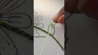  Stunning Embroidery designs - Leaf Embroidery Design #shorts #embroidery