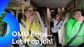 Erica zorgt voor GEVAARLIJKE SITUATIE op de weg en BESCHADIGD de CAMPER | Chateau Meiland en Route