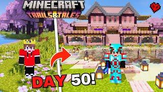 I Survived 50 Days in Cherry Blossom Biome Only World in Minecraft (Hindi)