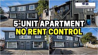 No Rent Control! Bay Area 5-Unit Cash Flowing Property for Sale