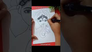 Ganesh mandala art#pan&ink#black&white#very easy#art and Craft with Sangita#viralshorts