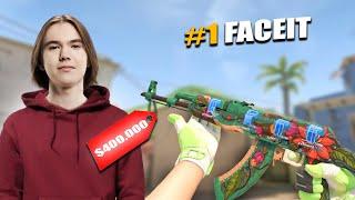 donk PLAYS FACEIT WITH $400,000 AK SKIN31 KILLS