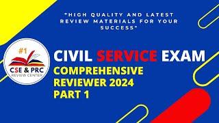 Comprehensive Civil Service Examination Reviewer 2024 Part 1