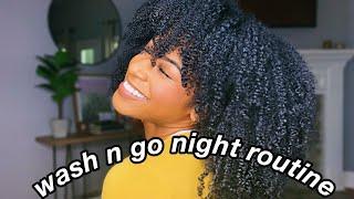 WASH N GO NIGHTLY ROUTINE on curly hair