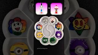 Color Mixing Battle: Normal  vs Horror  Who Win? #colormixing #thomastrain #dandysworld #minions