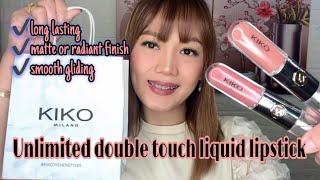 KIKO MILANO UNLIMITED DOUBLE TOUCH LIQUID LIPSTICK | REVIEW and WEAR TEST