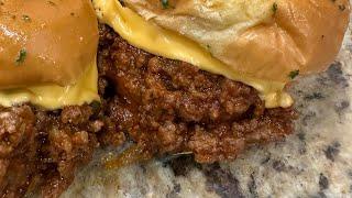 Did y’all hear that CRUNCH at the end?! Homemade Sloppy Joe and Onion Rings!!!!!