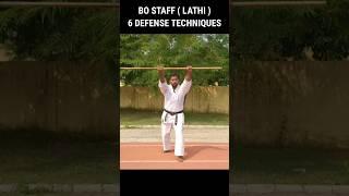 HOW TO SELF DEFENSE WITH BO STAFF   ‎@KARATESIR  #bostaff #lathi #karatesir