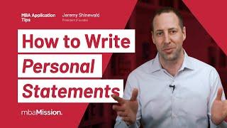 MBA Personal Statement Tips