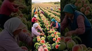 Cách Người lao động Trung Quốc thu hoạch quả đào siêu to