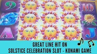 GREAT LINE HIT ON SOLSTICE CELEBRATION SLOT MACHINE - KONAMI GAME - SunFlower Slots