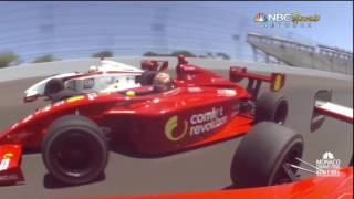 2013 Firestone Indy Lights Close Finish! Freedom 100 4 Wide Finish mp4