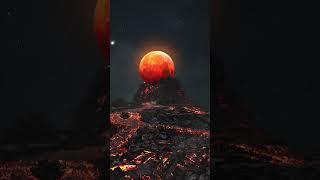 Moon under volcano | made in after effects