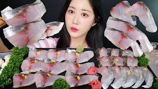 맛있는 전갱이회전갱이 초회 먹방  Horse Mackerel Sashimi しめアジ | Mukbang ASMR