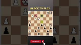 Daily chess puzzle Black to play  #chess #challenge #learnchess #improve #shorts