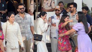 Rohit sharma with wife and Zaheer khan with wife spotted at Kalina airport 